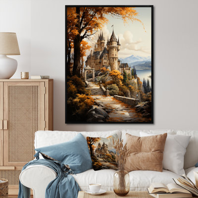 Hykeham Castles Majestic Fortress Golden II - reproduction sur toile