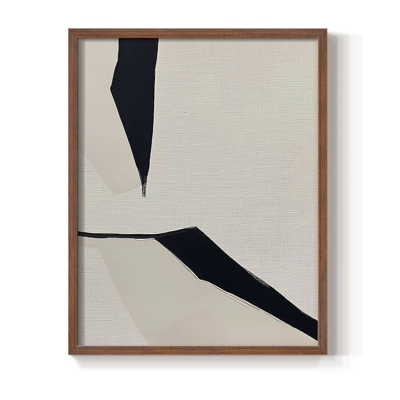 Série ABSTRACT DCXLII, reproduction encadrée - bois massif, H 15 po x l 12 po, Noyer