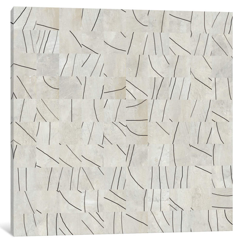 Modern Art - Brushstrokes Cut Into 49 Squares - Wrapped Canvas Print, 93.98 cm H x 93.98 cm W x 3.175 cm D