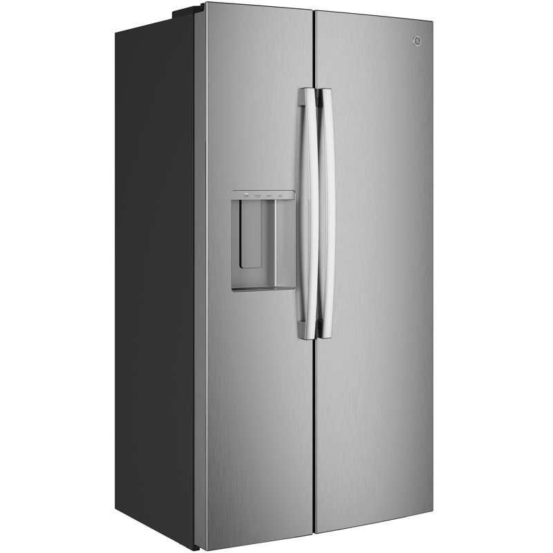 GE® 24 Cu. Ft. Counter-Depth Side-By-Side Refrigerator with LED Light Walls and Extra Tall Dispenser