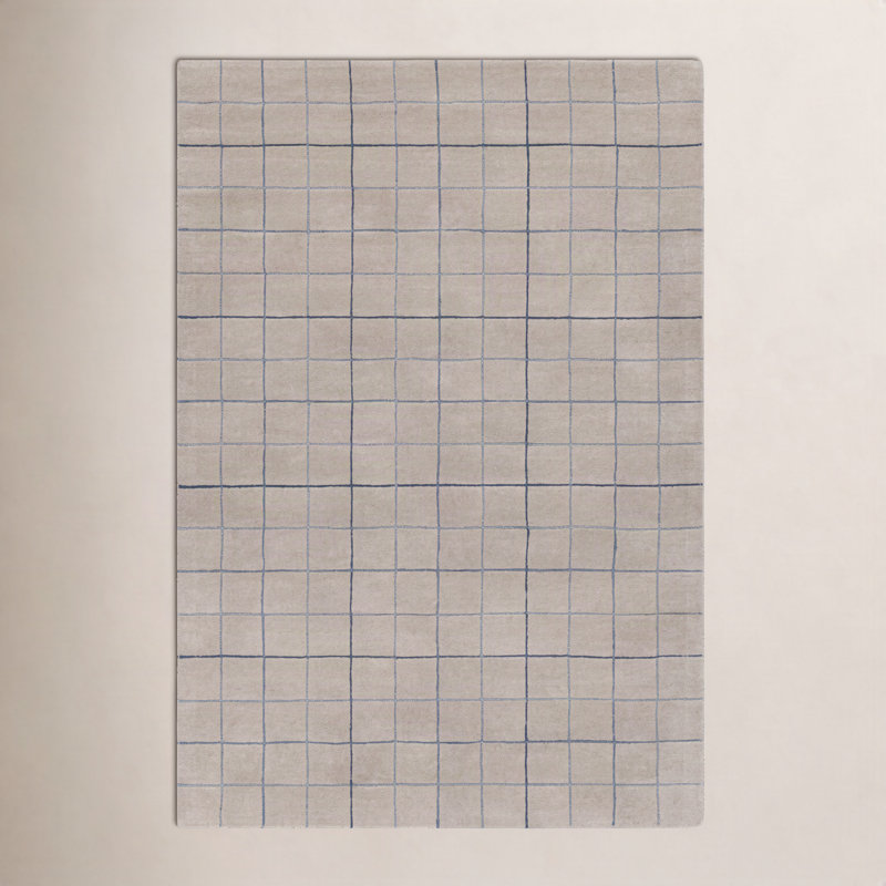 Tapis gris touffeté à la main Mallory, Rectangle de 5 pi x 8 pi