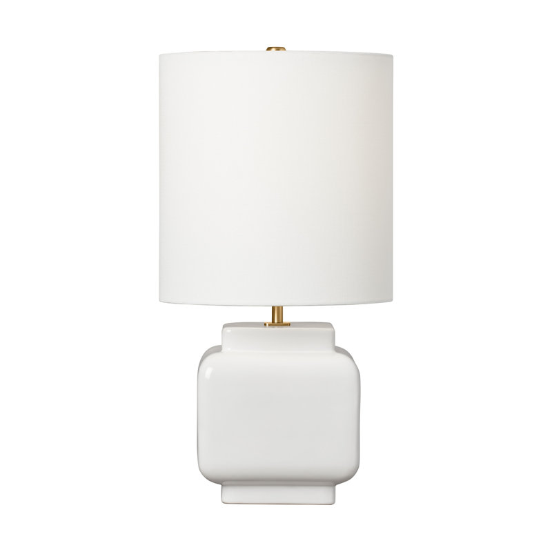 Cresthaven Rosetta Ceramic Table Lamp, White