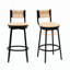 Tabourets de bar exquis tissés à la main avec un design ergonomique et une fonction pivotante à 360 °, idéal pour diverses occasions intérieures-1978011724