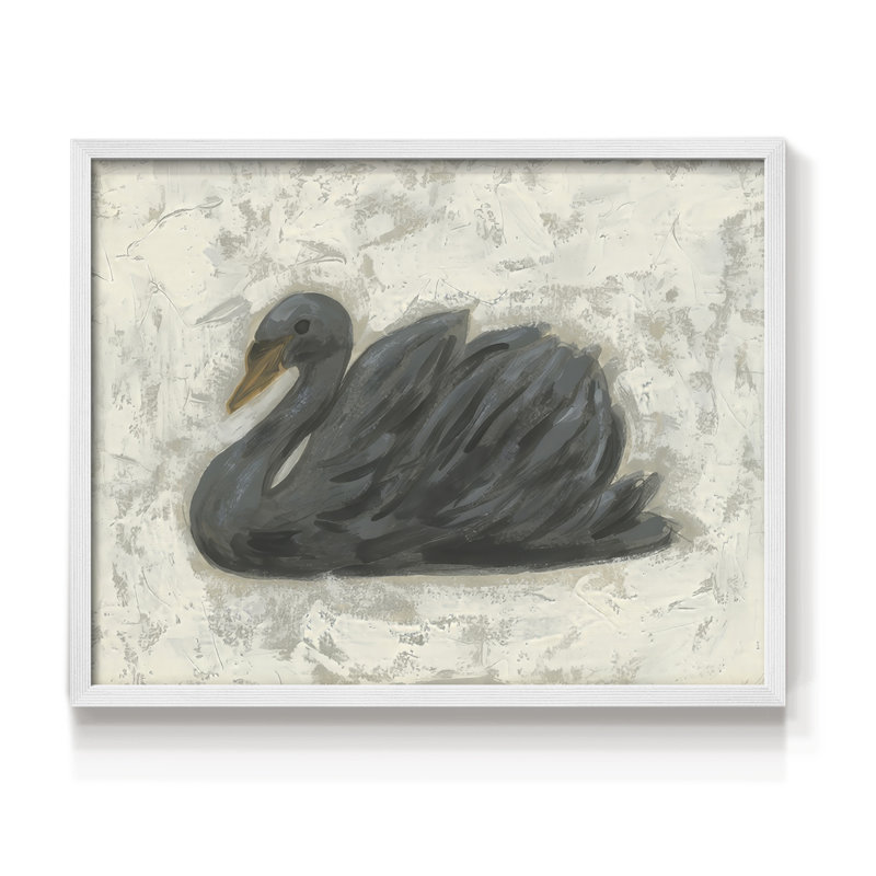 White Swan/Black Swan I -Framed Print - Restickable