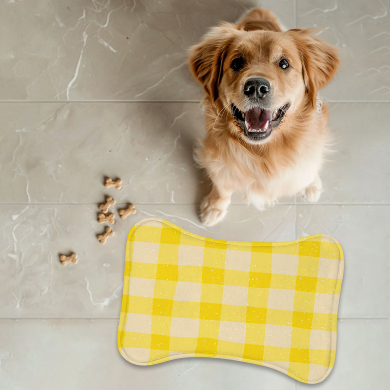 Tapis d'alimentation en os 1 pièce Rosy Lemon Zest, 14"