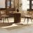 Modern Swivel Faux Leather Dining Chairs With Rattan Back-118783026-117542736