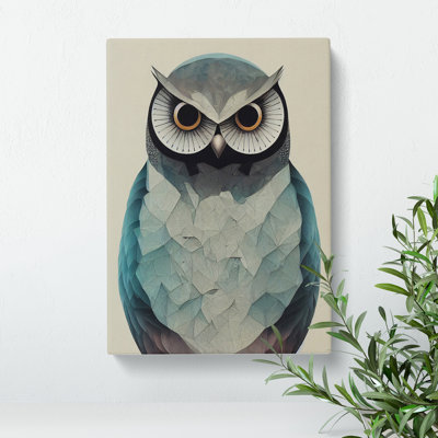 Watercolour Owl No.4 Abstract - Wrapped Canvas
