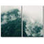 «Fog Over The Green Forest Valley Nature Rustic Landscape», impression sur toile, 2 pièces-92285054-92285058
