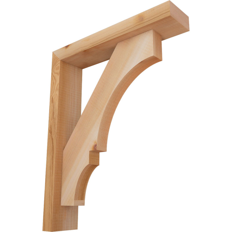 Support de bloc Balboa avec entretoise décalée, 20 x 16, Cèdre rouge occidental de l 3 1/2 po (lisse)