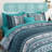 8-Piece Bohemian Striped Bedding Quilt Set Comforter and Sheet Set Soft Microfiber Complete Bedding Sets for All Season-122486568-122486567