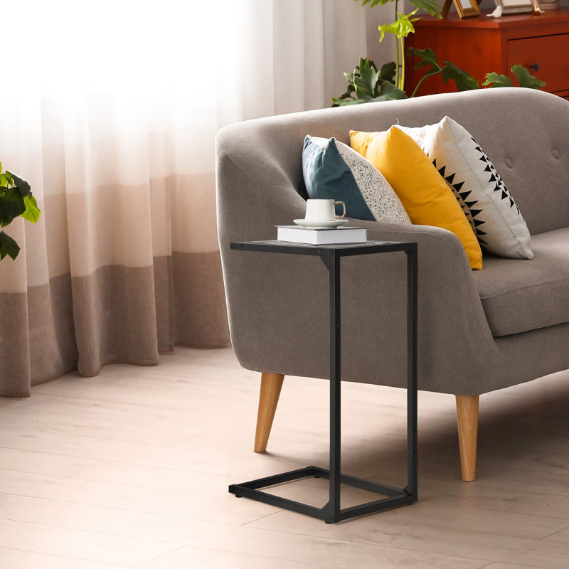 2 - Pack C - Shaped Side Tables Dark Gray