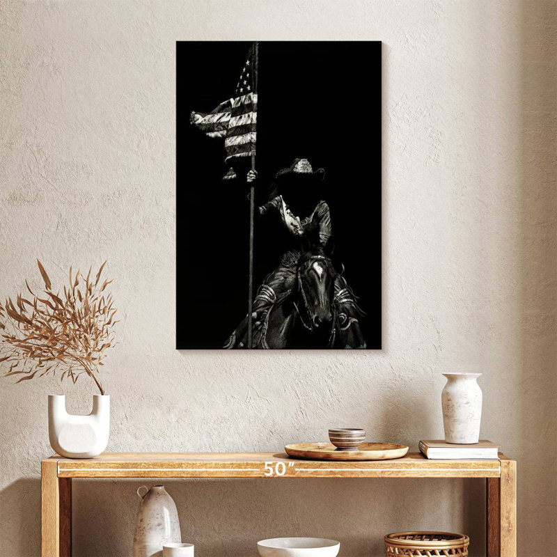 Lelar Scratchboard Rodeo VI, 36" H x 24" W