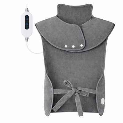 Wearable Heating Pad For Back, Neck & Shoulders, Relaxing Muscle Warmer With 3 Heat Settings & 2-Hour Auto-Off, Ergonomic Fit Design, Ideal Gift For Women, Men, Parents & Seniors