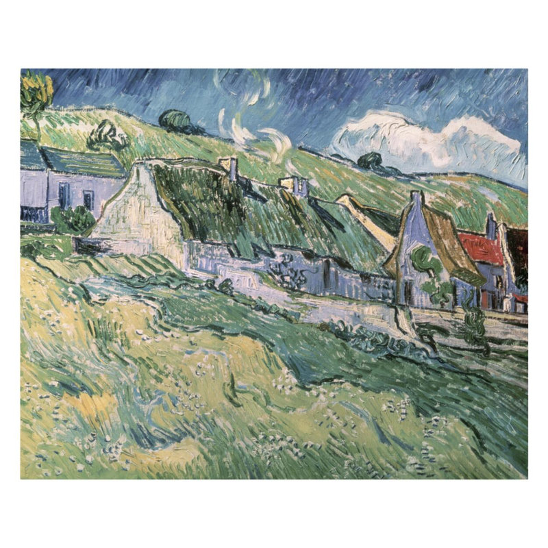 Chalets à Auvers-sur-Oise par Vincent van Gogh - Estampe numérique, H 32 po x l 40 po