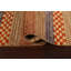Tapis beige / orange en laine noué à la main de conception unique 3 pi 2 po x 4 pi 7 po New Age
