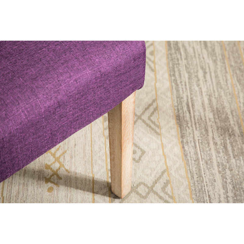 2 chaises de salle à manger mauves, bois massif, sièges en bois d'aspect luxueux, 2, mauve, chic