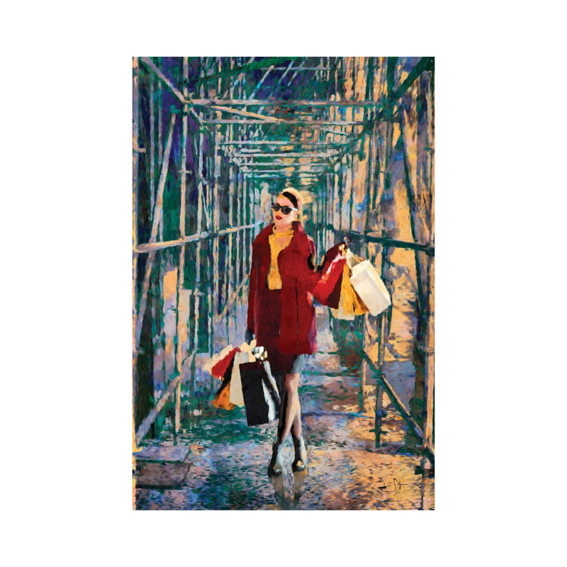 City Construction - Wrapped Canvas Painting, 20.32 cm H x 30.48 cm W