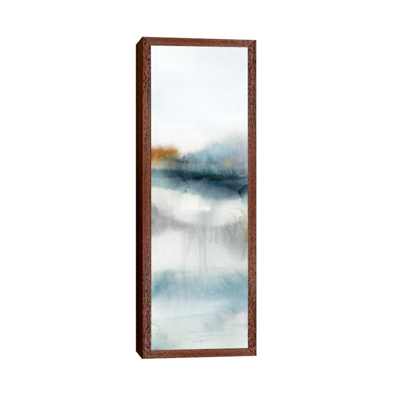 Sign Of The Times III by Isabelle Z - Panoramic Painting on Canvas, 30.48 cm H x 91.44 cm W, Classic Brown Wood Framed