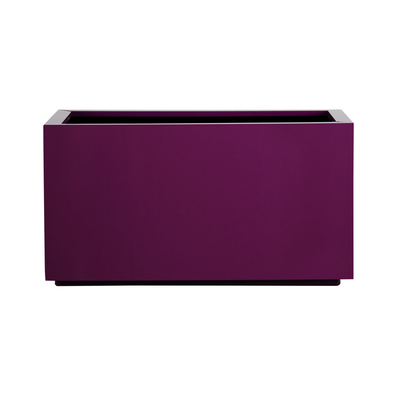 Metal Planter Box, 40cm H x 50cm W x 50cm D, Aubergine