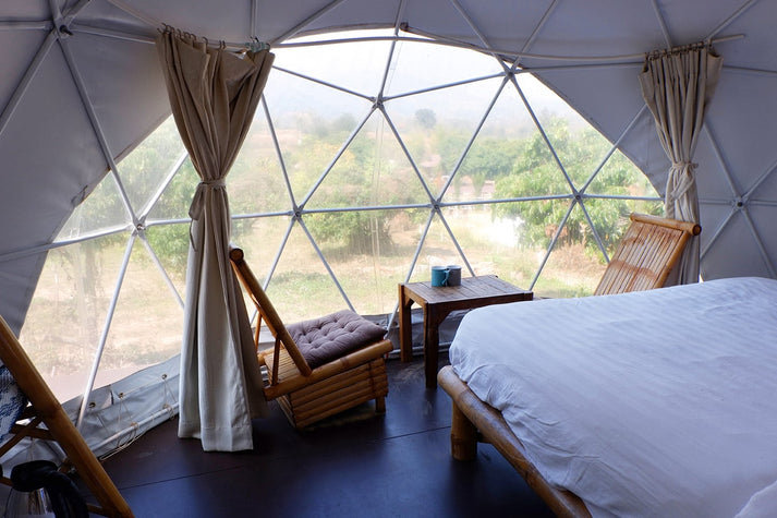 Geodesic Dome with Glass Panoramic Window