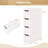 Inbox Zero 1 Pcs 4-drawer Narrow Rolling Storage Cabinet With Pull Handles Built-in Wheels
