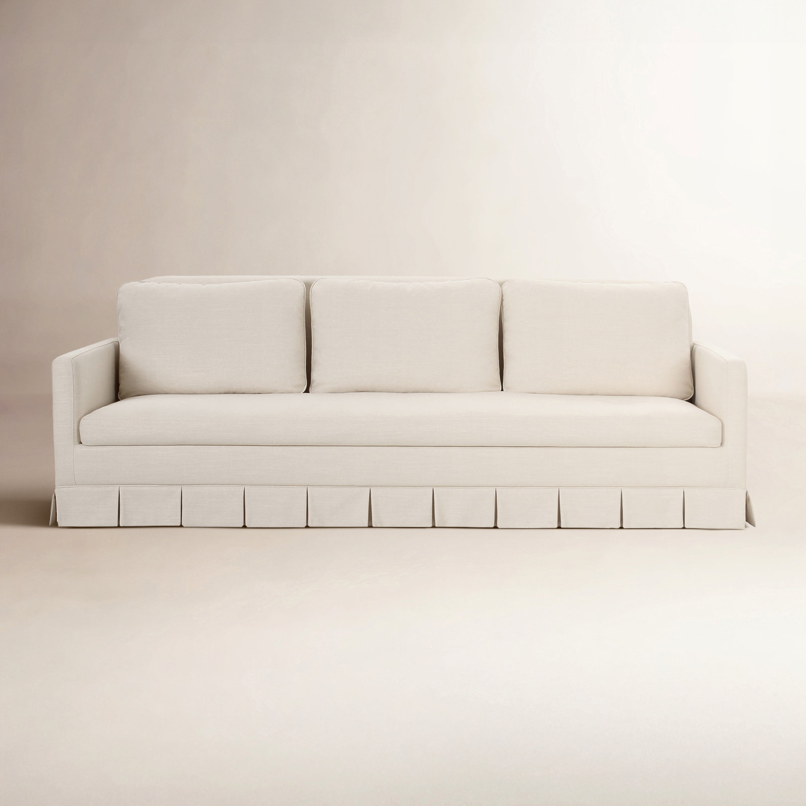 Pellicano 99" Sofa, Cream Polyester Blend