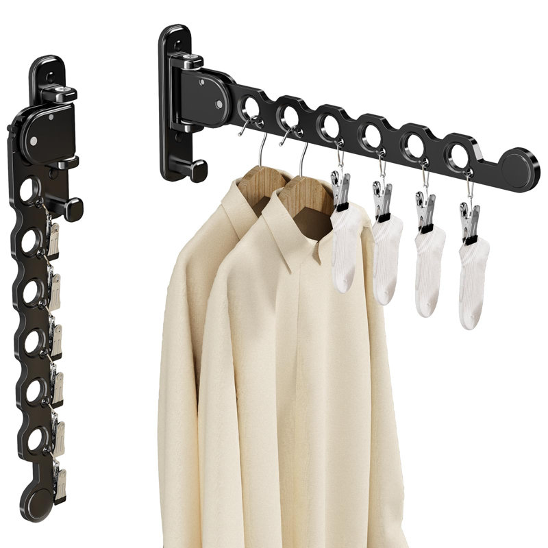 Clothes Drying Rack Foldable Wall Mounted Laundry Drying Rack