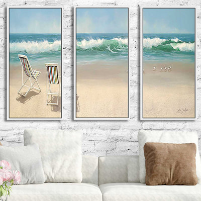 «View for Two», peinture sur toile flottante 3 pièces