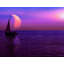 Décalcomanie murale amovible lune et voilier-70730300-22095253