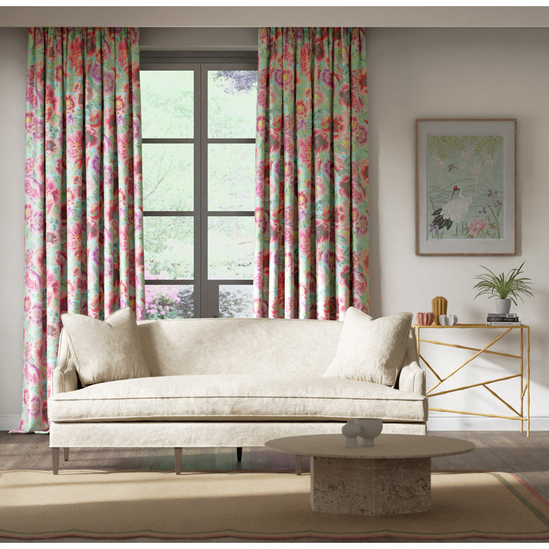 Marsha Fabric, Aqua/Peony/Magenta