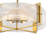 6-Light White Mist Glass Drum Chandelier-958849020