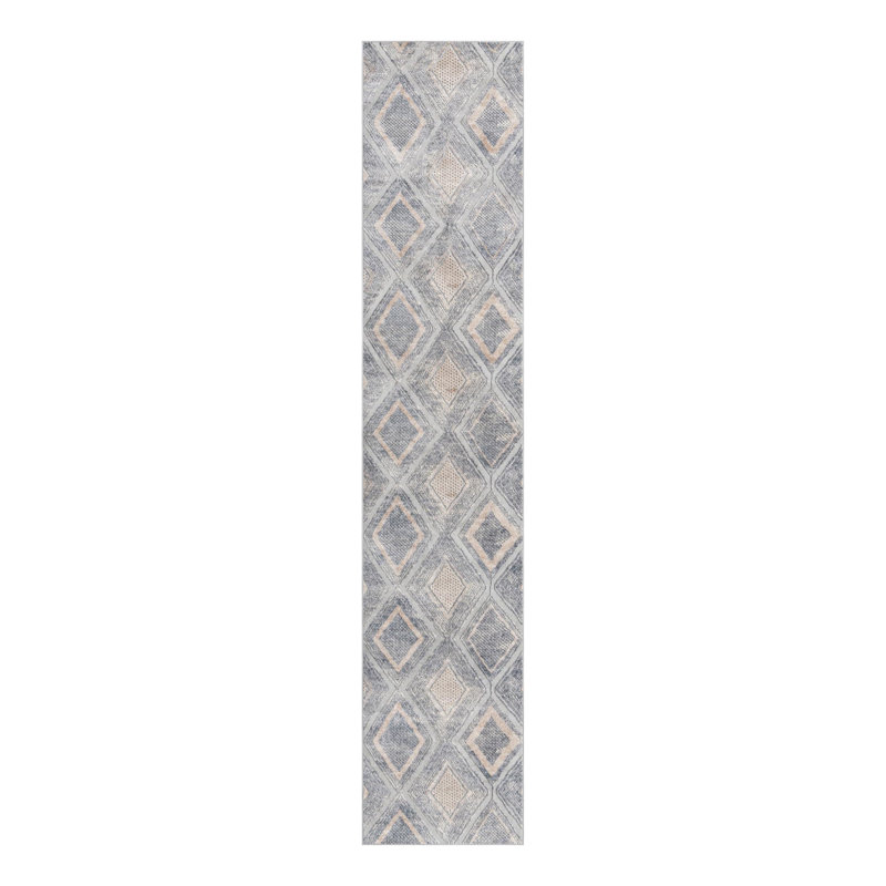 Abstract Indoor Rug, Runner 2'7" x 13'
