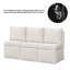 Chaise rembourrée avec espace de rangement