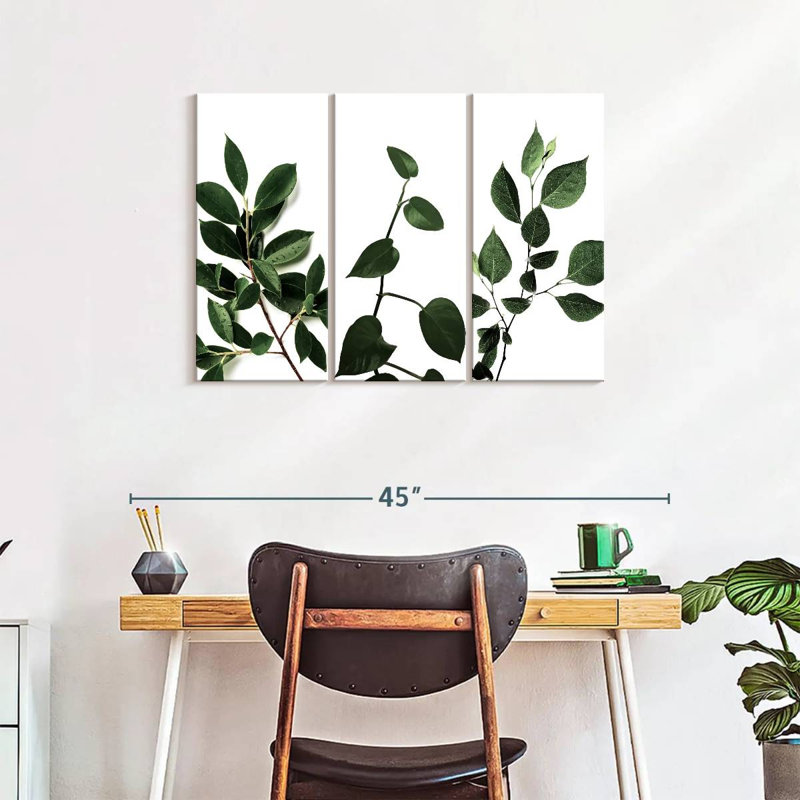" Leaf Branches " 3 - Pieces, 24" H x 38" W x 1.25" D