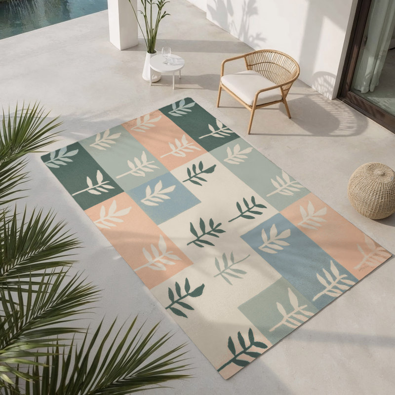 Autumn Harmony Indoor And Outdoor Area Rug, Rectangle 4' x 6'