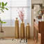Ensemble de vases décoratifs en métal pour centres de décoration intérieure avec un design de cylindre élégant et une finition sophistiquée (ensemble de 3)