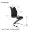 Chaise de salle à manger rembourrée, chaises d'appoint en porte-à-faux (noir)-1775933382
