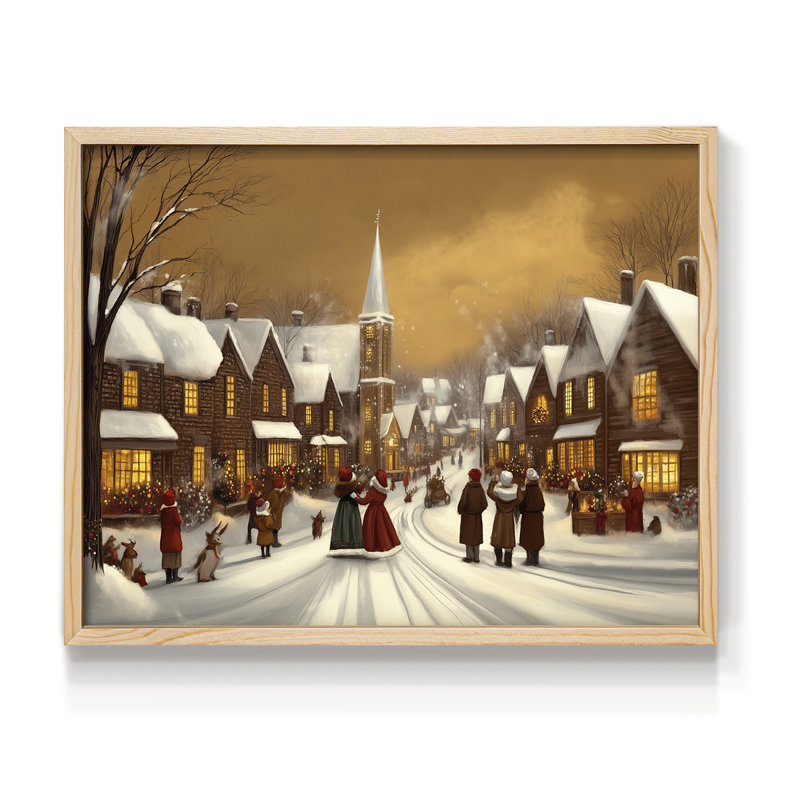 Chirstmas Art-CMXV -Framed Print - Restickable, 8" H x 10" W, Natural