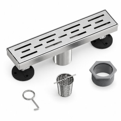 Majesta 12" Brushed Nickel linear grid drain
