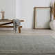 Christie Geometric Handmade Tufted Area Rug in Blue/Cream