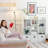 Latitude Run® 7 Cubes Organizer, Wooden Cube Bookcase,3 Tier Open Shelf, Cabinet Organizer Sorted Storage, Open Shelf Bookshelf,Storage For Home Office Workspace, White