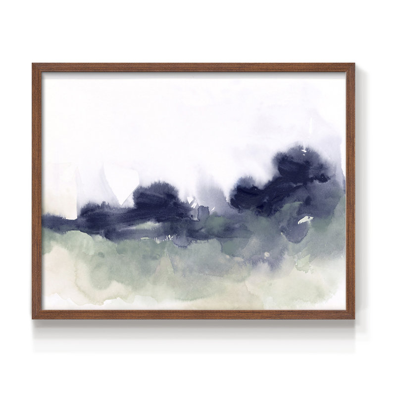 «Lake Fog II», reproduction encadrée, H 8 po x l 10 po, Noyer