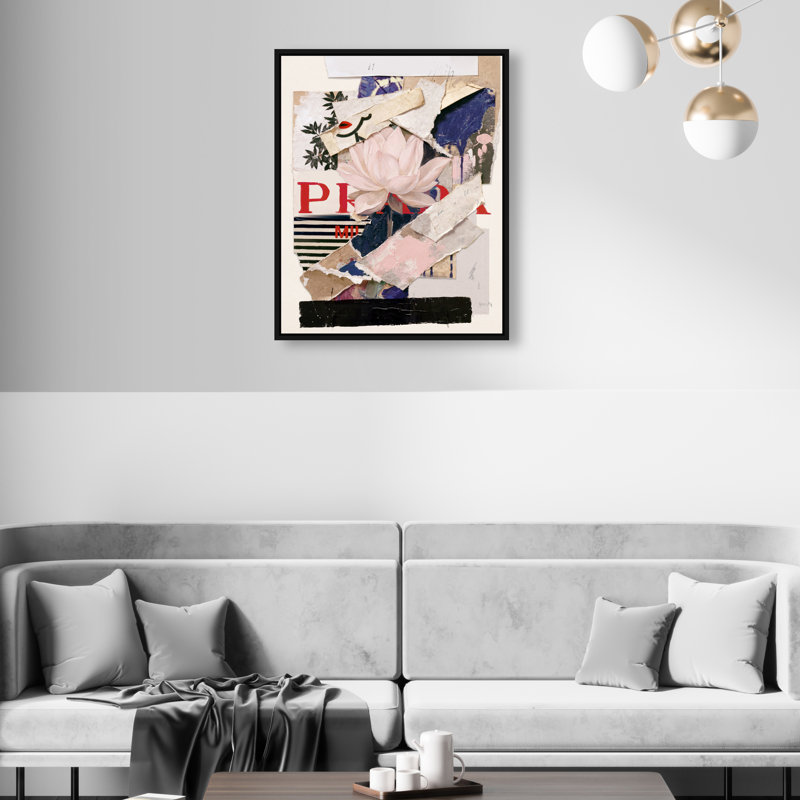 Milano Collage Print by Oliver Gal, 17"H x 21"W, Black Floater Frame