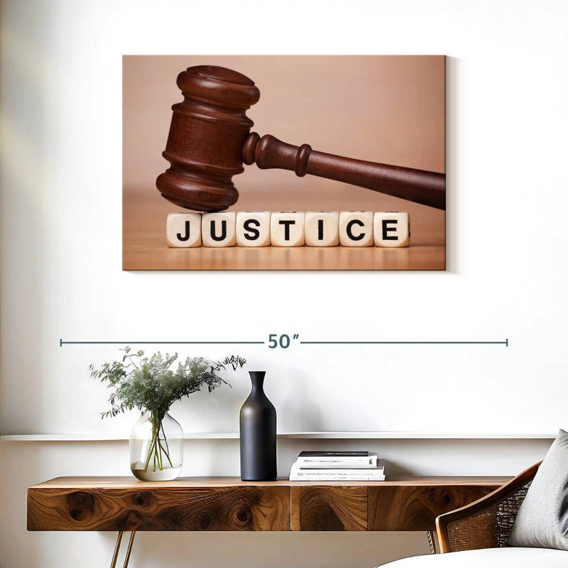 Alcaraz Justice Letter Cubes, 24" H x 36" W