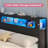 Corner Bed Frame With Bookcase Storage & Rgb Lights, Charging Station, Metal Daybed With 3 Drawers & 2 Open Cubbies, For  Small Space-128836724-117562244