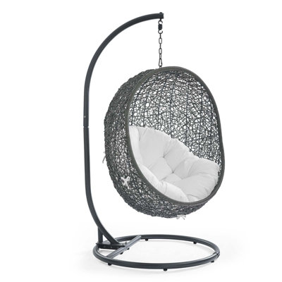 Modway Hide Outdoor Patio Swing Chair with Stand