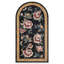 Tapis de couloir noir en mosaïque rose