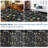 Modern Rug for Living Room Large Floral Printed Floor Carpet, Easy Cleaning Stain-Resistant Contemporary Indoor Mat for Bedroom, Office, Black-162883872