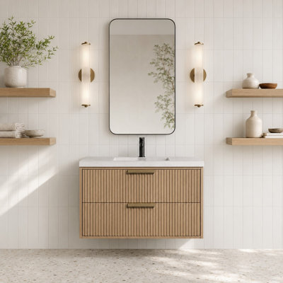 Meuble-lavabo flottant 36 po Anelie