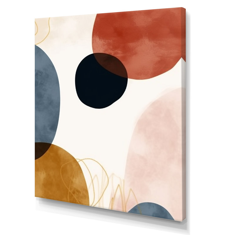 «Beige Minimal Boho», art mural minimaliste 5, H 20 po x l 12 po x P 1 po, Toile tendue